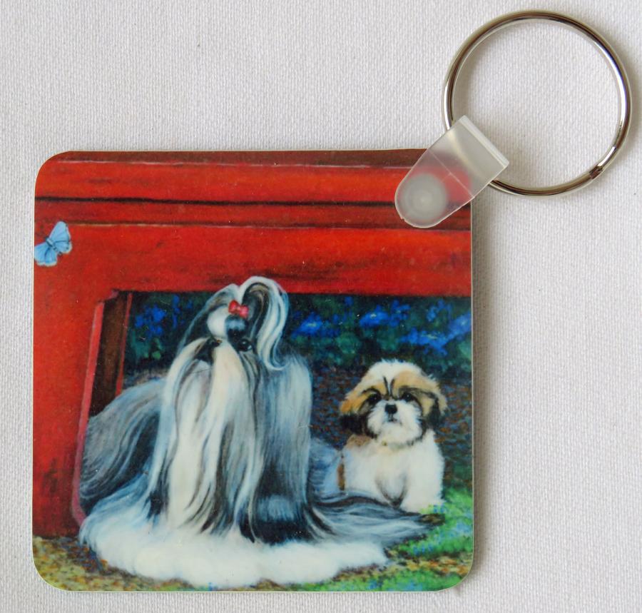 Shih Tzu 2 key ring - side 2